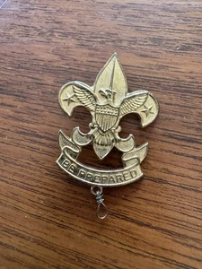 Vintage 1911 Boy Scouts Be Prepared Pin Gold Pinback Medal VTG Antique - Picture 1 of 5