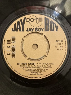 K C & The Sunshine Band - Get Down Tonight/You Don’t Know – BOY 93, 1975 *VG* - Imagem 1 de 4