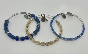 Alex und ANI Perlen verstellbares Armband Armreif gold silberfarben 3 Stück - Bild 1 von 4