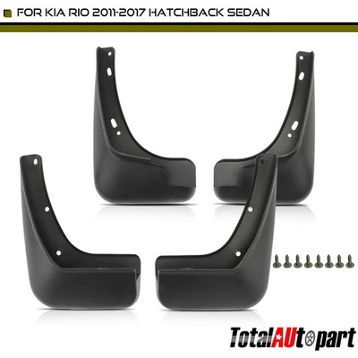 4 piezas protectores contra salpicaduras guardabarros para Kia Rio 2011-2017 hatchback sedán delanteros y traseros Foto 1 de 4