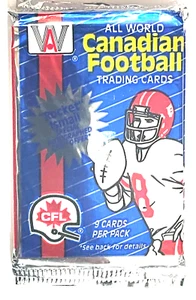 1991 ALL WORLD CANADIAN FOOTBALL 9-CARD PACK NEW FACTORY SEALED - Bild 1 von 1