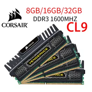 Corsair 32GB 16GB 8GB 4GB DDR3 1600MHz CL9 PC3-12800U Desktop Memory RAM LOT BT - Picture 1 of 13