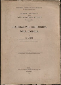 Lotti - Descrizione Geologica dell'Umbria -1926 Provveditorato dello Stato - Picture 1 of 1