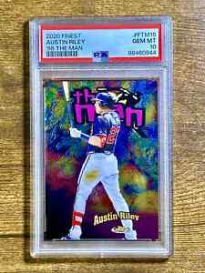 2020 Topps Finest #FTM-15 Austin Riley 1998 The Man PSA 10 GEM MINT, BRAVES