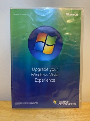 MICROSOFT WINDOWS VISTA ANYTIME UPGRADE DISC 32 BIT + INSTRUCTIONS - Image 1 of 4