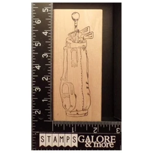 Judith Rubber Stamps GOLF CLUBS & BAG SPORT #493 - Picture 1 of 2