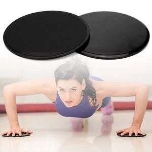 Gleitscheiben Slider Fitness Disc Übung Schiebeplatte für Yoga Gym schwarz rot - Bild 1 von 13