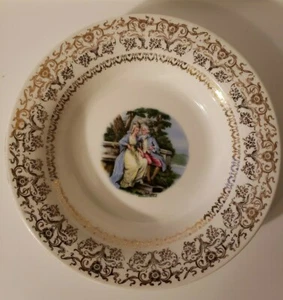 LIMOGES Triumph American Love seat. 8” Soup Bowl 22k Gold edge trim. Vintage - Picture 1 of 5