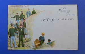 Cartolina Postcard Genova Guardia di Finanza Uniformi Militaria Bernardi Milano - Foto 1 di 3