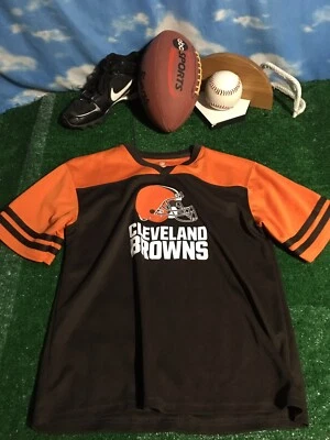 De colección Estilo NFL Ropa Juvenil XL XL Grande 14/16 Cleveland Browns Camiseta Camisa c8 Foto 1 de 4