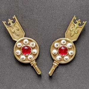 Medieval Belt Strap Ends, 14th Century Ladies Costume Decor Replica Belt Buckles - Picture 1 of 4