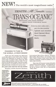 1958 Zenith Trans-Oceanic Radio: Tubeless, Tune In the World Vintage Print Ad - Picture 1 of 1