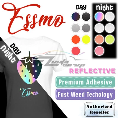 Camiseta reflectante de vinilo de transferencia de calor HTV 20" de ancho rollo planchado/prensa de calor Foto 1 de 4