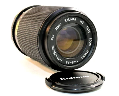 Kalimar MC Auto Zoom 1:4.5 80-200mm Macro Lens OM Mount Minolta w/ 2x Converter - Image 1 of 4