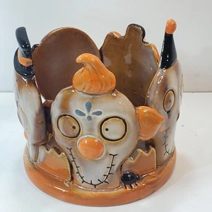 Yankee Candle Boney Bunch Circus Clowns Large Jar Candle Holder Halloween Decor - Picture 1 of 11