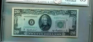 1950 B $20 RICHMOND VIRGINIA CURRENCY STAR NOTE CH CU 2861T - Picture 1 of 1
