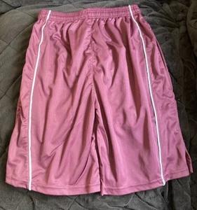 VKM Youth Small Polyester Wicking Basketball Short 7” Inseam Maroon/white Piping - Picture 1 of 4