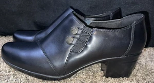 Clarks Black Emslie Warren Ankle Booties Womens Size 11 W EUC! - Picture 1 of 6