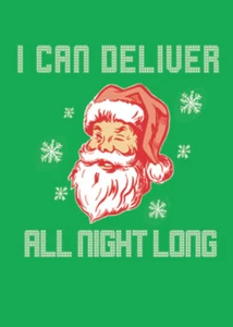 CAMISETA XL 2X 3X - SANTA ENTREGA TODA LA NOCHE TRAVIESO INVIERNO / NAVIDAD - Imagen 1 de 41