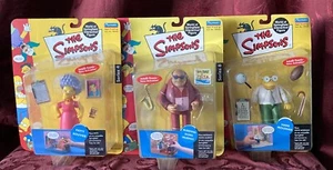 The Simpsons WOS Hans Moleman, Patty Bouvier & Bleeding Gums Murphy 3 Figure Lot - Picture 1 of 19