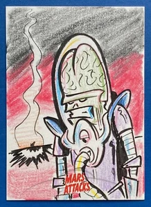 2013 MARS ATTACKS INVASION SKETCH by MIKE HAMPTON - Picture 1 of 2