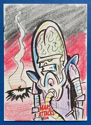 2013 MARS ATTACKS INVASION SKETCH by MIKE HAMPTON - Image 1 of 2
