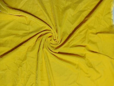Luxury yellow Cotton Velvet Fabric – Sofa Upholstery | 44” Width | Soft Touc - Image 1 of 4
