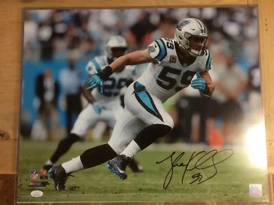 Luke Kuechly Autographed 16” X 20” Carolina Panthers Photo Certified - Image 1 of 2