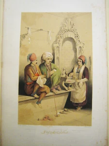Dinde. Camille Rogier. Café Maison À Scutari. Lithographie Originale Paris 1848 - Bild 1 von 1