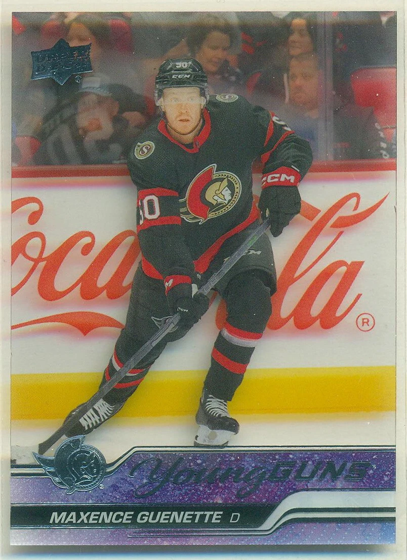 2023-24 Upper Deck Young Guns Clear Cut #455 MAXENCE GUENETTE RC Senators
