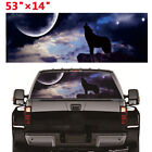 Car Starry Sky And Wolf Rear Window Tint Graphic Decal Sticker For Truck SUV