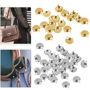 Tachuelas redondas con cabeza de clavo cúpula 5 mm 6 mm punk garra trasera manualidades ropa bolso chaquetas - Imagen 1 de 16