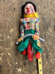 Vtg Feco Clown Unicycle Tight Rope Weight Balance Toy Germany Circus 1950's