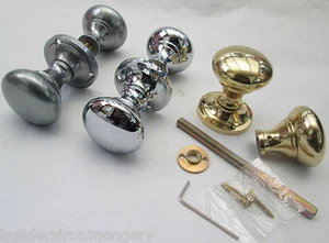 DOOR RIM KNOBS victorian mushroom rim lock latch door knobs retro old style - Picture 1 of 6