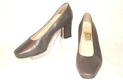 VTG WORTHINGTON Loft Collection Shoes Pumps Gray Leather BRAZIL Sz 7.5 W *G+++ - Image 1 of 4