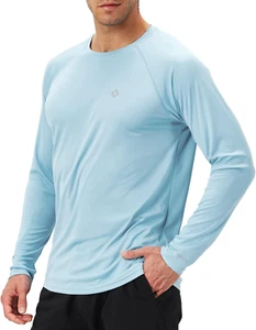Men'S Rash Guard Shirts Swim Shirts UPF 50+ UV Sun Protection Long Sleeve Shirts - Picture 1 of 12