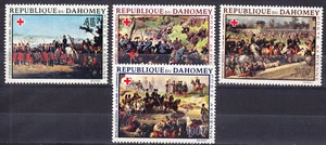 W DAHOMEY C077-C80 RED CROSS PAINTINGS - Picture 1 of 1