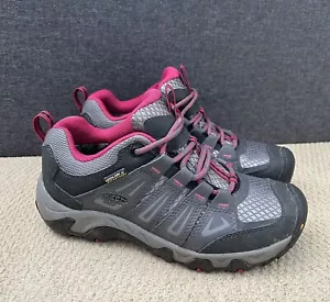 KEEN Dry Waterproof Hiking Shoes Women’s Uk 4 Grey Pink Boots Low Cut Lace Up - Picture 1 of 10