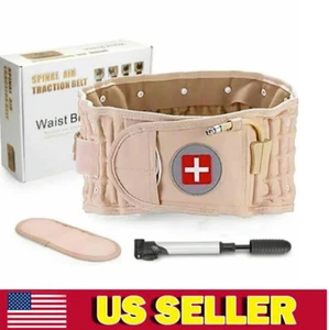 Decompression Belt Back Brace Lumbar Spine Support & Extender Belt Pain Relief - Picture 1 of 13