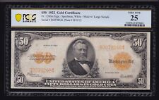 US 1922 $50 Gold Certificate Mule FR 1200m PCGS 25 VF (246)