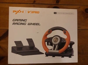 PXN V3 Pro Video Game RACING WHEEL + Pedals for PC/PS3/PS4/X-ONE/SWITCH  New - Picture 1 of 3
