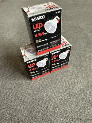 Satco S9381 4.5W =35W MR16 LED 40° Beam 5000K Natural 120V Twist & Lock GU10 - Image 1 of 3