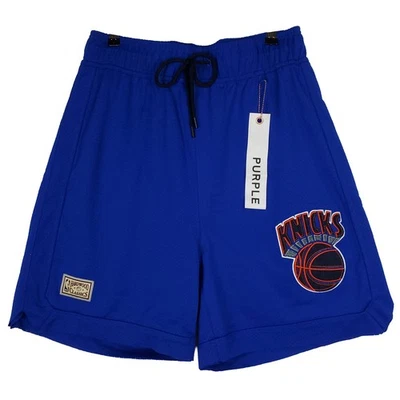 Pantalones Cortos Púrpura Marca New York Knicks Mitchell & Ness NBA Medianos Azul Nuevos con Etiquetas Foto 1 de 4