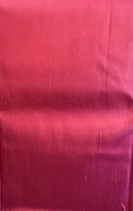 New+Pkg VTG Jim Thompson Hand Woven Shantung Silk Red Fabric W/sheen 110x144” - Picture 1 of 4