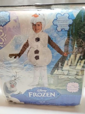 OLAF Disney Frozen Deluxe Niño Pequeño Peluche Muñeco de Nieve Disfraz LG 4-6 Halloween Nuevo Foto 1 de 4
