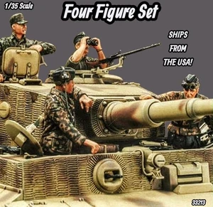 1/35 Resin Figur German Waffen SS Panzer Tank Crew 4 Fig Set Model Kit 33213 - Bild 1 von 4