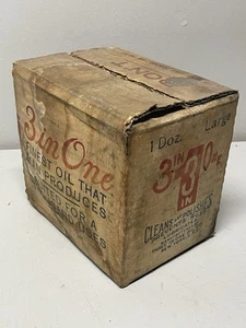 Vintage NOS 1917 Case 12 Sealed Rare 3 In 1 Oil Full Corked Large 3oz Bottles - Picture 1 of 12