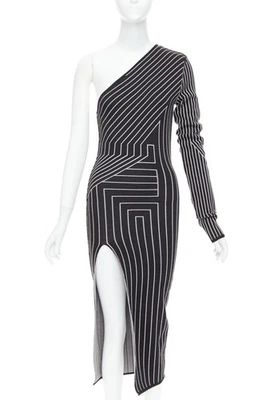 Vestido Rick Owens 2020 Ziggy líneas gráficas geométricas un hombro abertura XS Rosalía Foto 1 de 4