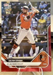 RED FOIL COLTON COWSER 3/5 2025 TOPPS NOW ROAD TO OPENING DAY BALTIMORE #OD-5 - Picture 1 of 3