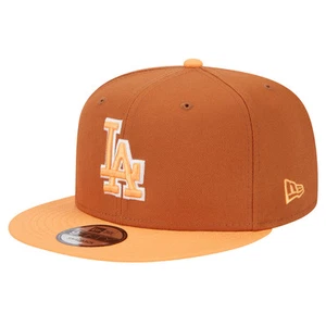 Men's New Era Brown Los Angeles Dodgers Spring Color Two-Tone 9FIFTY Snapback - Picture 1 of 6